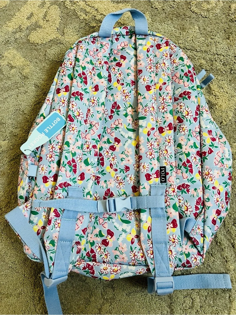 NWT❤️Polo Ralph Lauren Parisian Bear Print large Backpack
